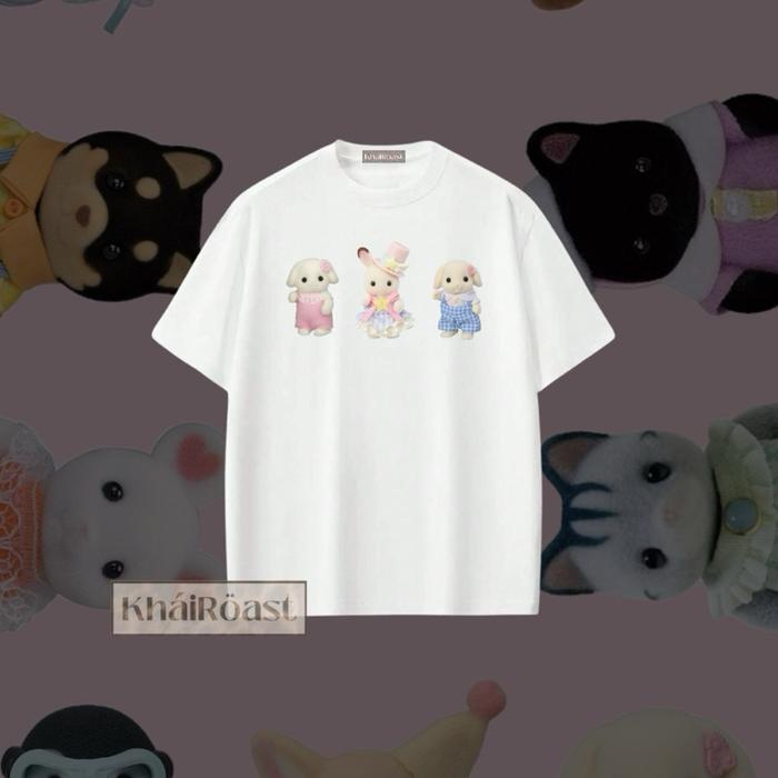 Tshirt Sylvanian Families / Kaos Sylvanian Families 100% Cotton Combed