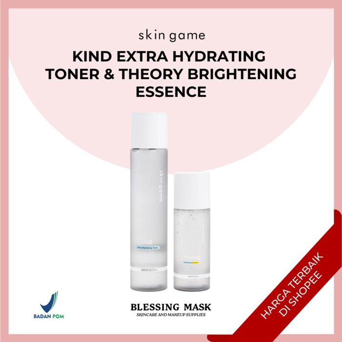 Skin Game Kind Extra Hydrating Toner - 200mL | Skingame Theory Brightening Essence - 100mL