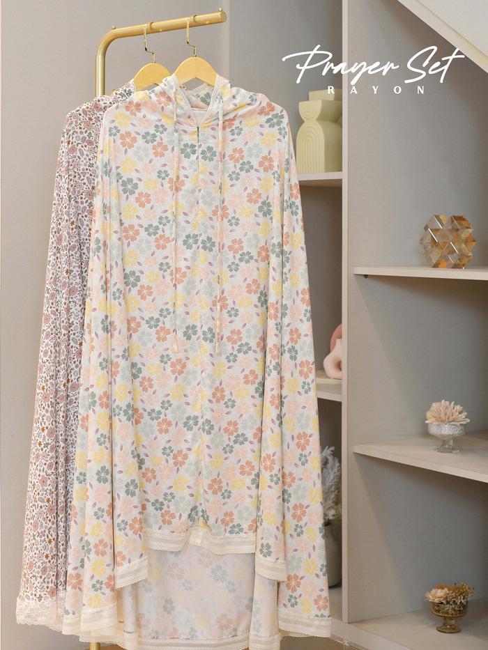 Mukena rayon Motif Premium By Vhiana / Prayer Set Bawahan Dewasa