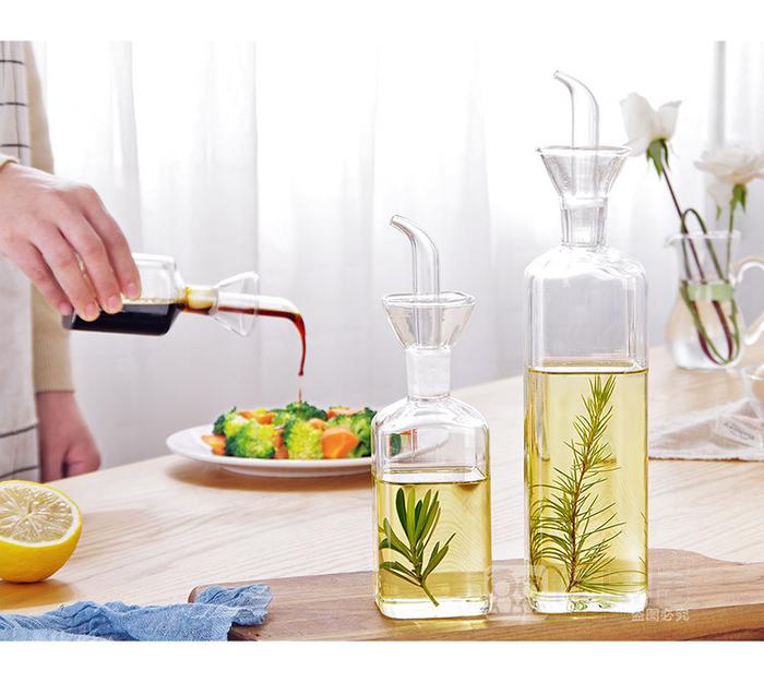 High Borosilicate Glass Oil Pot Vinegar Mixing Household Leak-proof