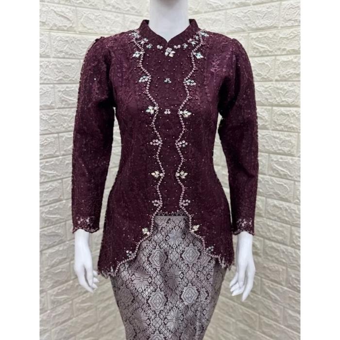 DISKON Free Hijab SETELAN KEBAYA NAGITA PAYET MEWAH / KEBAYA WISUDA BAHAN TILE / KEBAYA KONDANGAN / 