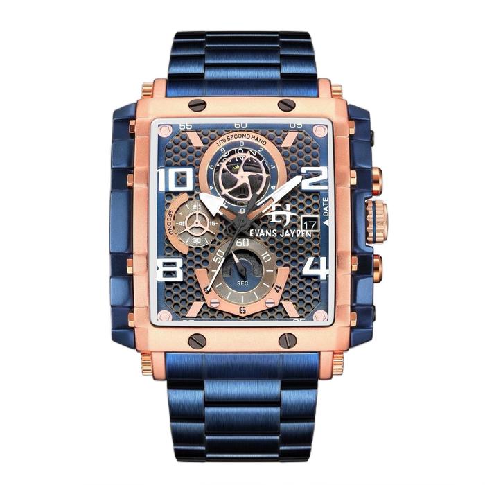 EVAN JAYDEN JAM TANGAN PRIA Analog Tahan air Stainless