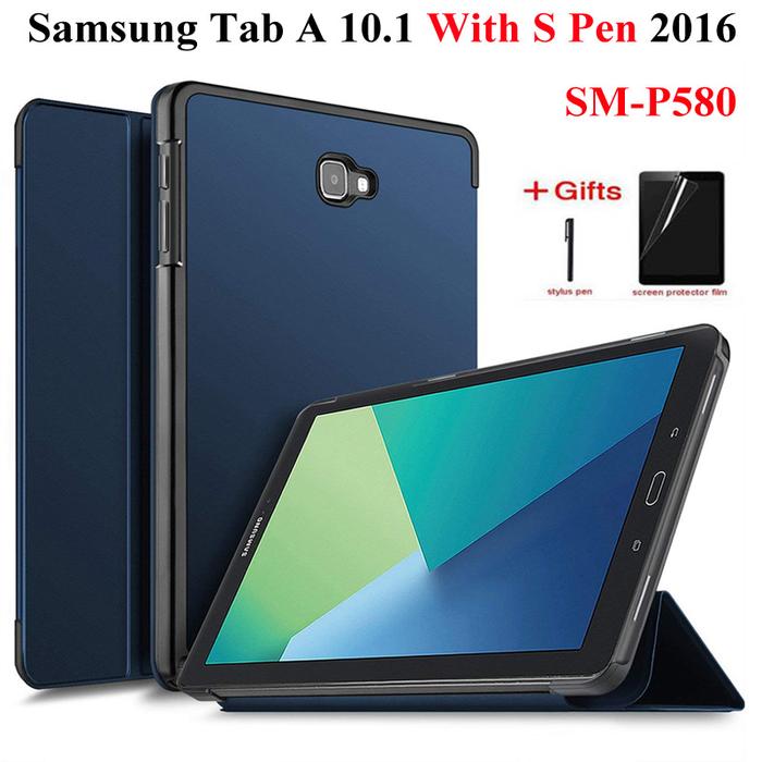 Smart PU Leather Case For Samsung Galaxy Tab A A6 With S Pen 10.1