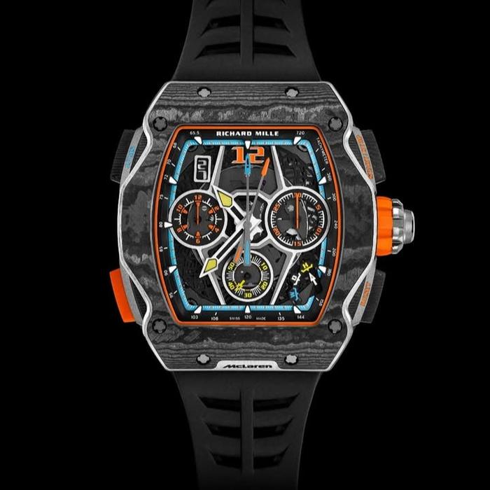 lcRichard Mille RM65-01 Swiss RMF Automatic Movement Carbon Dial Balck