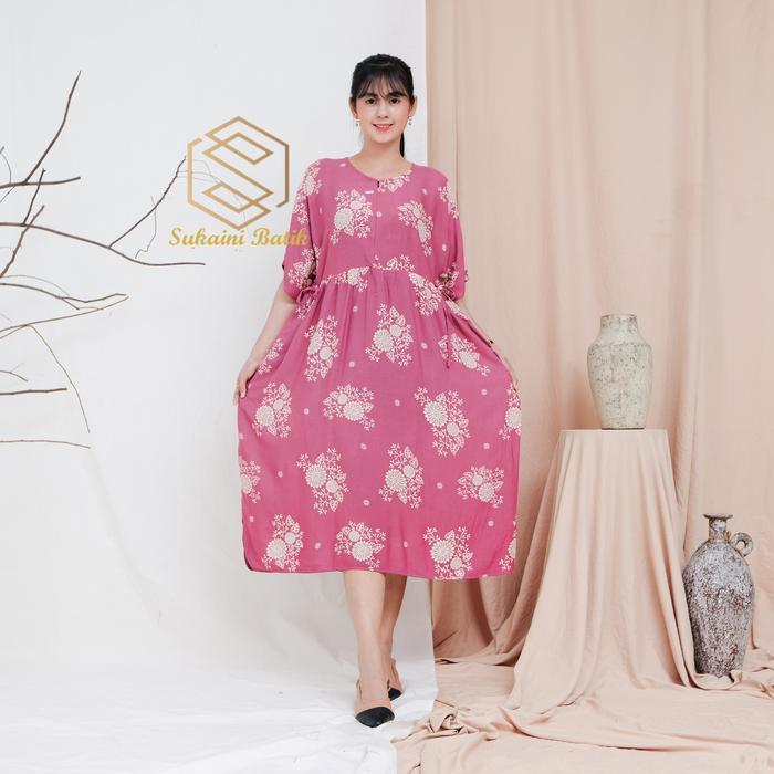 Sukaini Batik Daster Chibi Homedress Batik Rayon Wanita Busui Resleting Standar & Jumbo Adem Nyaman 