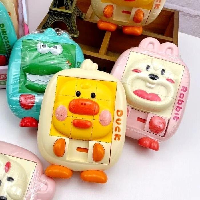 Maenan Puzzle 3d edukasi Anak bebek dino rabbit