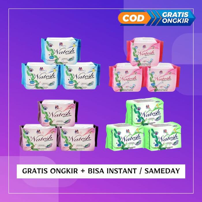 Pembalut Natesh Day Pantyliner Night Extra long