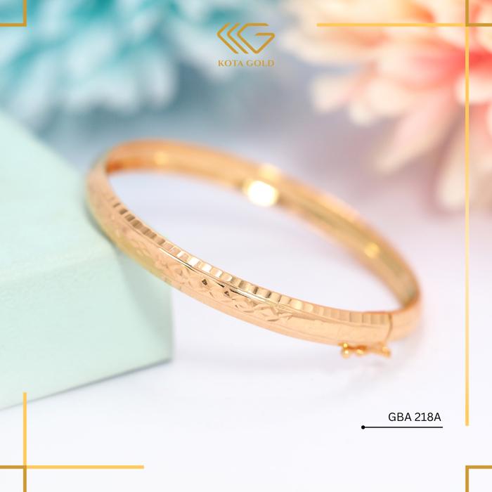 Gelang Bangle Anak Kadar 8K 16K Keroncong Classic GBA 217A Diameter 4cm Variasi Model KKG Mall