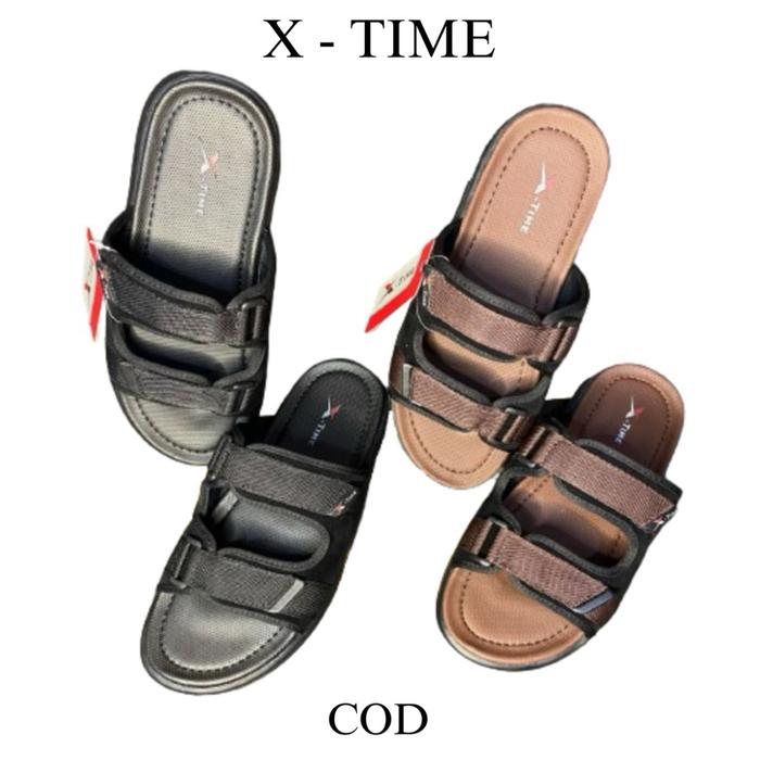 Sendal X - TIME Pria Original | Sendal Kasual Pria Sandal Karet