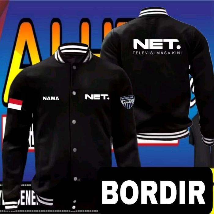Jaket bordir satuan bisa request bordir jaket net TV Jaket net TV jaket kerja net TV jaket seragam n