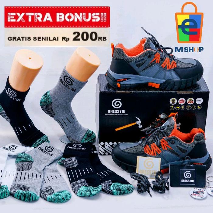 Gressyoi Sepatu Sneaker Outdor Hiking Tracking Gunung Pria Wanita Original 100% Extra 2 Lapis Outsol