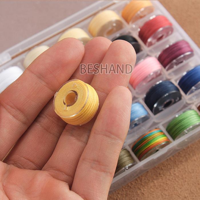 25 Colors/Round Wax Thread Polyester Thread Waxed Thread Box Set Woven Bracelet For Leather Craft Se