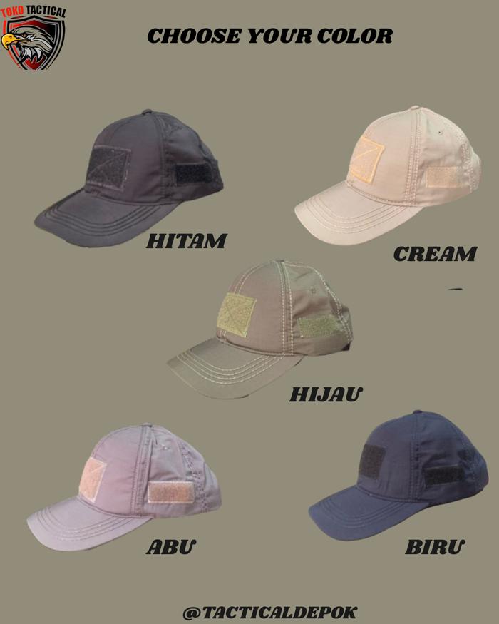 Topi Tactical Velcro - Topi polos Tactical