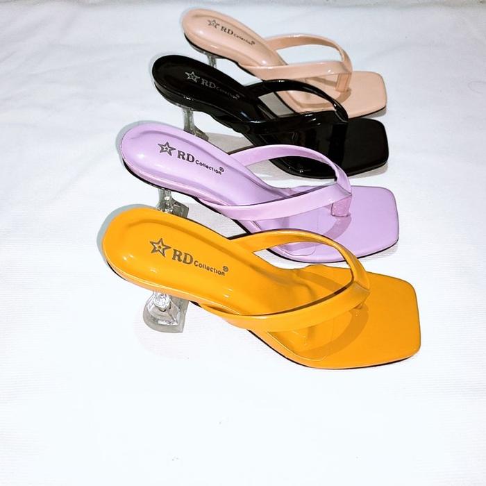 SP48 PETER JACKSON Sandal Heels Hak Kaca tinggi 7 cm