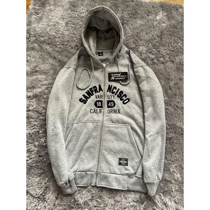 Jaket STM Hoodie WHO AU Zipper San Francisco Full Tag Tulisan FULL Bordir Unisex