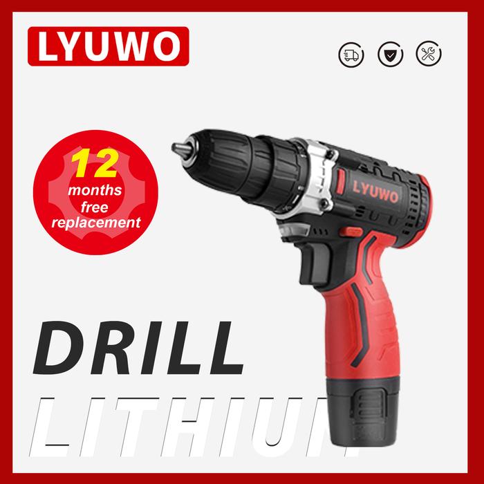 12V Obeng Elektrik Bor Tanpa Kabel Mini Driver Daya Nirkabel Baterai