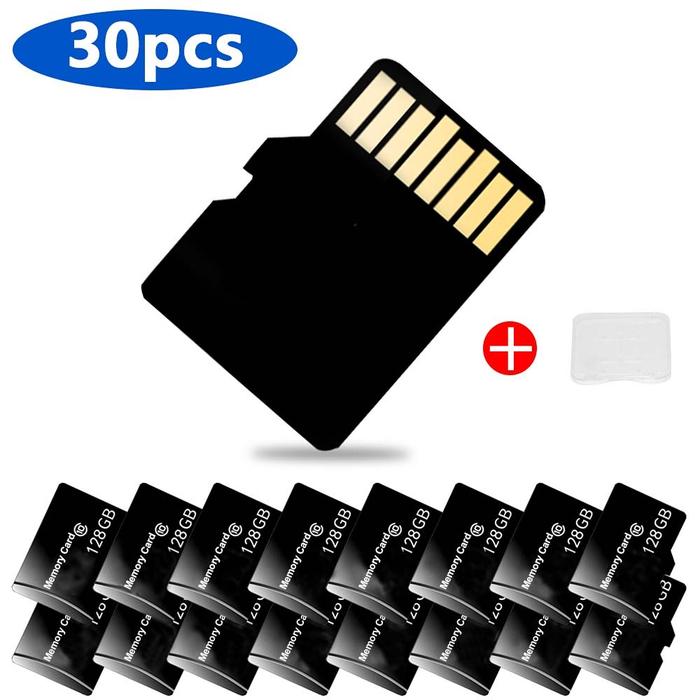 30pcs/lot TF SD Card 128GB 64GB 32GB 16GB 8GB Flash Class 10 SD Card