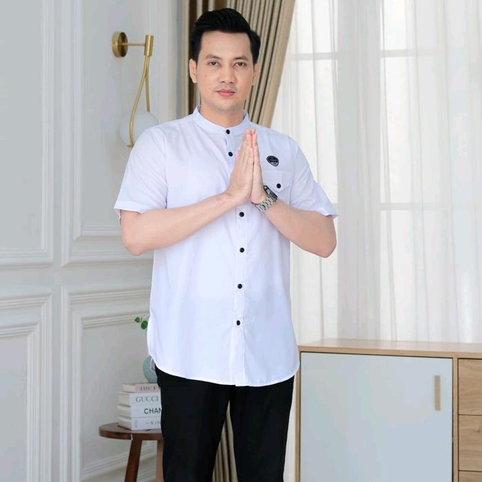 Baju koko viscos khusus putih by ilnaf al kautsar kemeja pria muslim