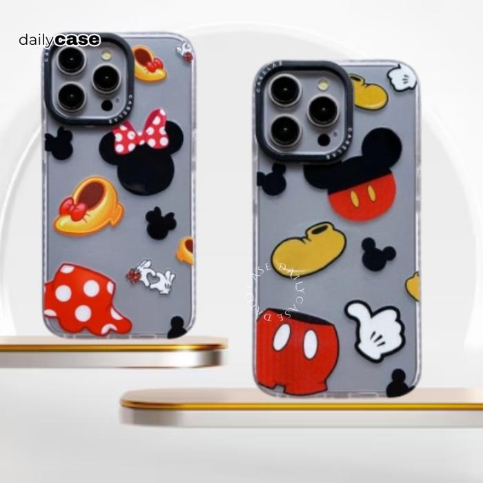 Softcase Gambar Mickey Minnie for iPhone 15 14 13 12 11 Promax Pro Plus Mini 6 7 8 X Xs Xr Xsmax Imp