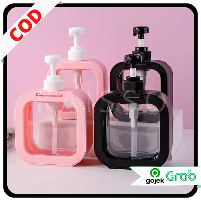 KAISSO - BOTOL SABUN PUMP CAIR DESIGN MINIMALIS 300 ML 500 ML BOTOL PLASTIK REFILL SERBAGUNA