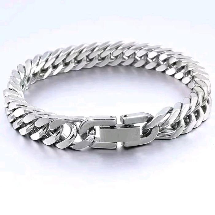 Gelang Rantai Titanium Pria Gelang Rantai Klip