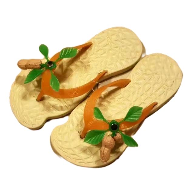 Sandal Jepit Bentuk Kacang Tanah | Sandal Unik Aneh Lucu | Barang Unik Oneeka Sendal Wanita | Kado H