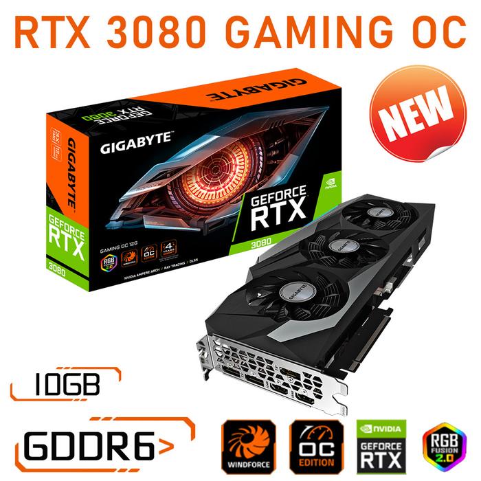 GDDR6X Card 10GB Gigabyte GeForce RTX 3080 GAMING OC 10G RTX3080