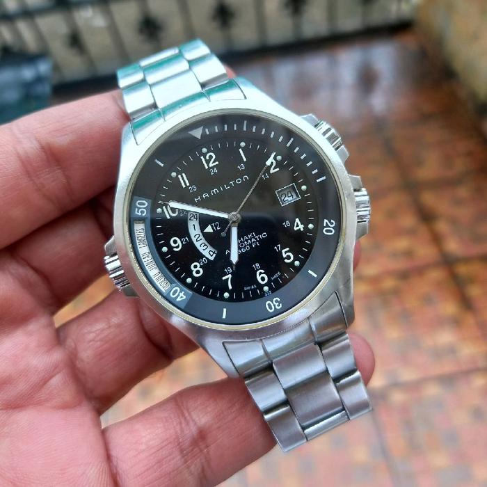 Hamilton Field GMT Automatic seiko citizen orient star omega longines tissot bulova enicar universal