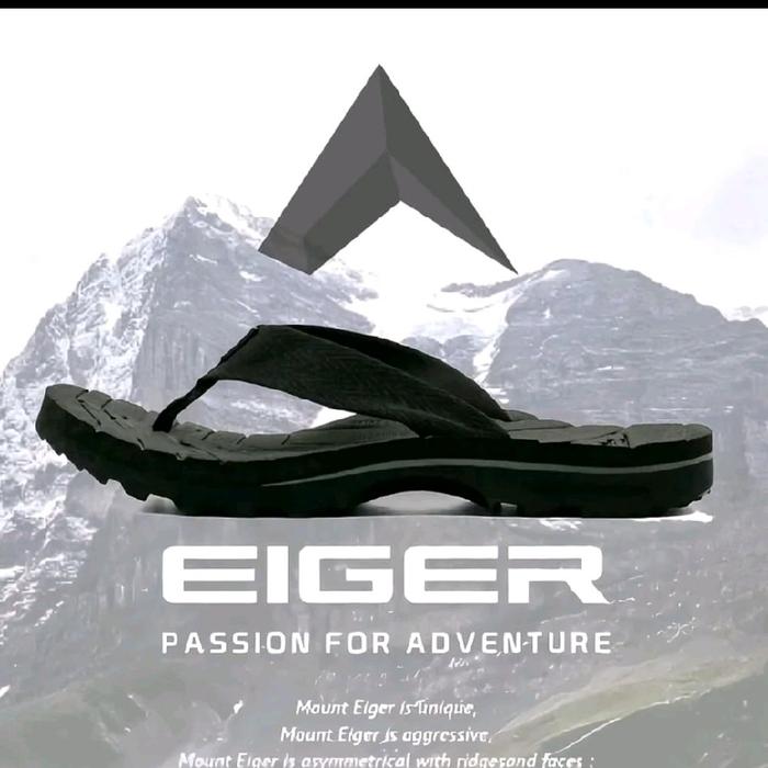 sandal eiger kinkajou japit outdoor exclusive hitam casual pria wanita grade Original sendal anti-sl