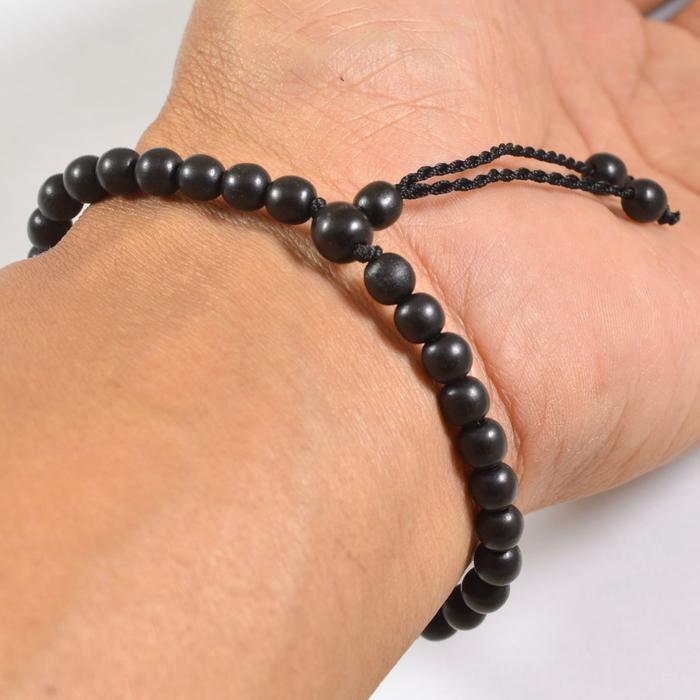 STOK TERBATAS Indah craft-Gelang Tasbih Kayu Hitam Kayu Arang Kalimantan
