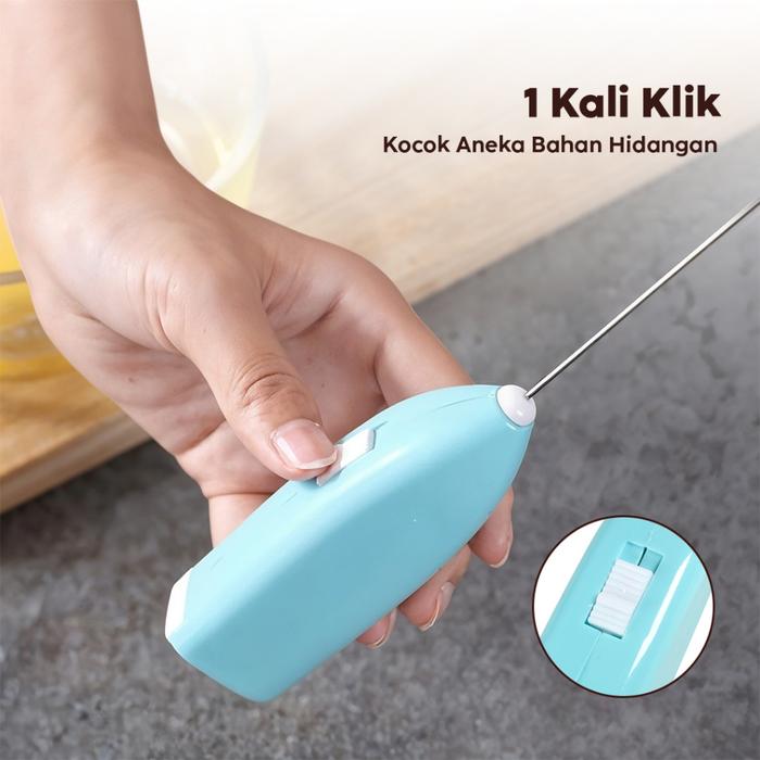 Mixer Pembuih Kopi Susu Elektrik Automatic Milk Frother Coffee Foamer - F-016 - 7RHA06MZ Mix Color