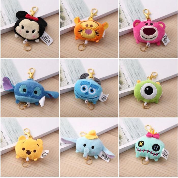 Ready GANTUNGAN KUNCI KEYCHAIN STITCH LOTSO SULLEY DUMBO WINNIE THE POOH EEYORE DAISY DUCK SCRUMP MI