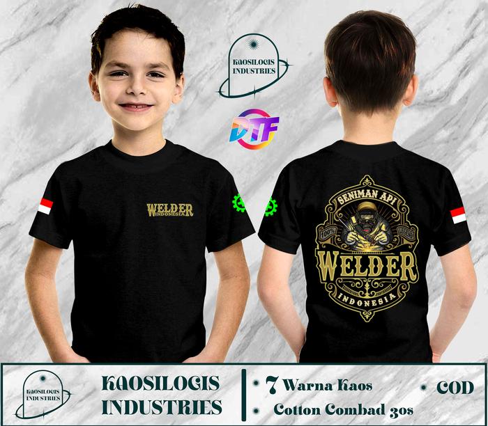 Kaos Anak Welder Indonesia Retro Art -  Kaosilogis