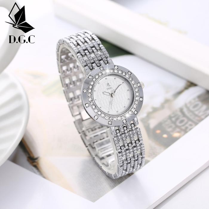 ✨DGC✅COD Jam Tangan Wanita diamond Analog Gelang Rantai Stainless Steel Vintage G79