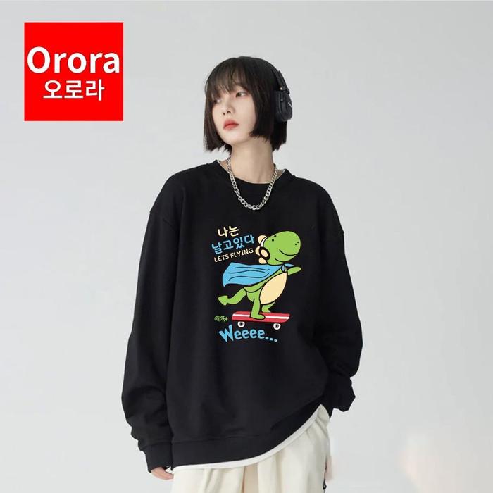 Ready- Orora Sweater Wanita Korea Cute Flying Dino - SW NORD 4