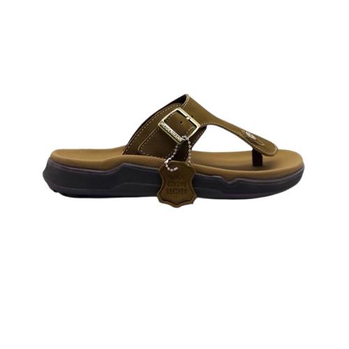 Sandal Kulit Kasual Pria Weidenmann BZ - 801 Camel