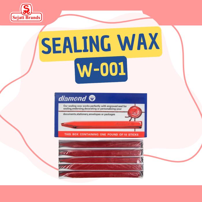 TERLARIS Lilin Sealing Wax / Segel Lak / Lilin Segel Diamond /Lilin stampel wax isi 10 Warna Merah
