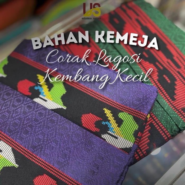 Bahan kemeja corak lagosi kembang kecill