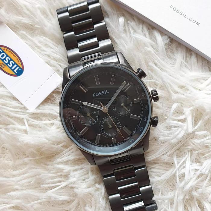 JAM TANGAN PRIA FOSSIL SULLIVAN BLACK BQ2448 / BQ 2448 ORIGINAL