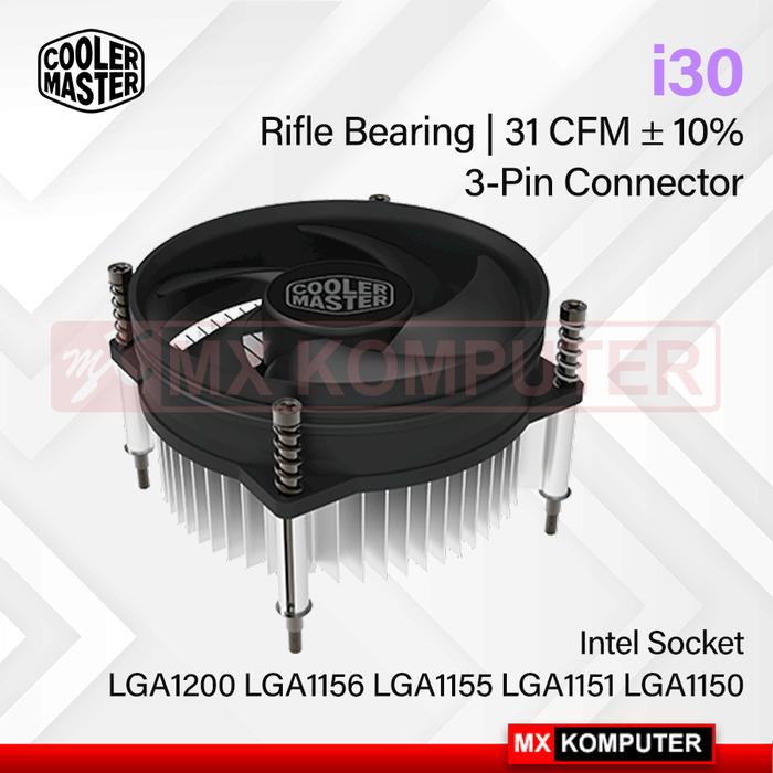 Fan Prosesor Cooler Master i30 Intel CPU Cooler