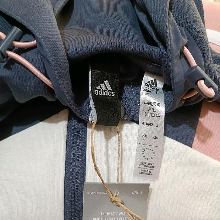 Jaket Adidas Logo Printing Contrasting Colors Color Block Hooded  Original Best Seller