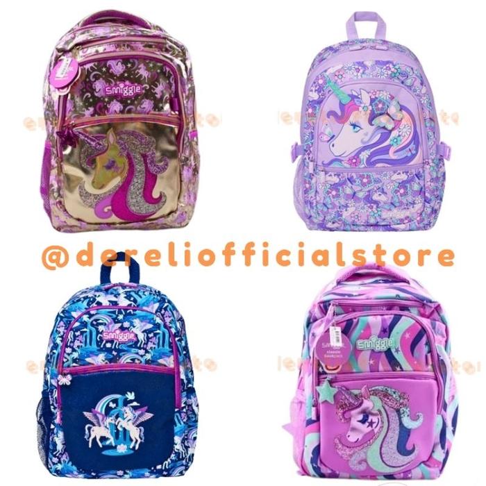 > SMIGGLE - SMIGGLE UNICORN - Ransel SD SMP SMA - YKK - Dereli Official Store - Waterproof Anti Air 