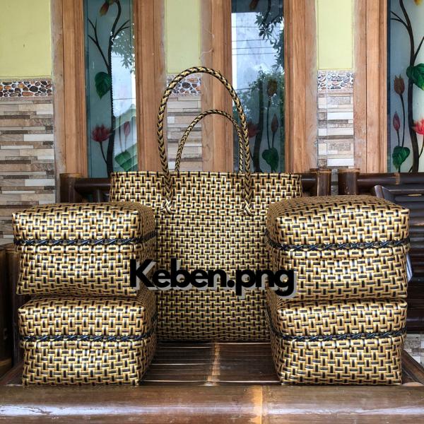 Ready tas anyaman bali ! tas anyaman keben jali premium/ Set keben isi 4
