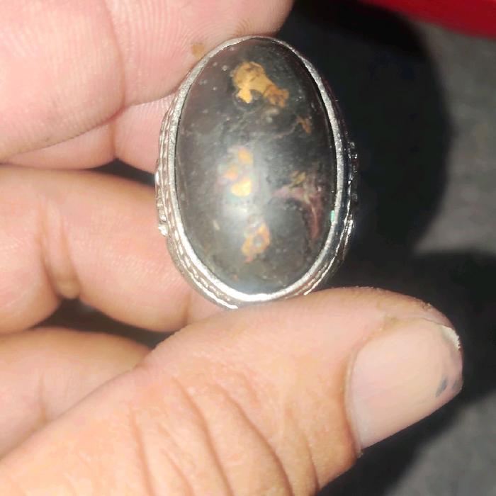 Batu Akik Damar Wulan nempel Magnet