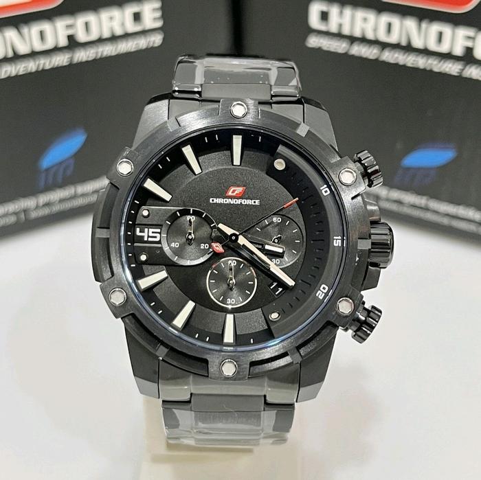 JAM TANGAN PRIA CHRONOFORCE CF 5339G BLACK Analog