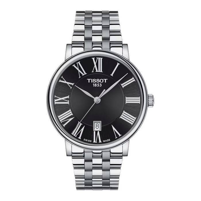 Jam Tangan Pria Tissot Carson Premium 40mm T-Classic T122.410.11.053.00 Black Dial Stainless Steel S