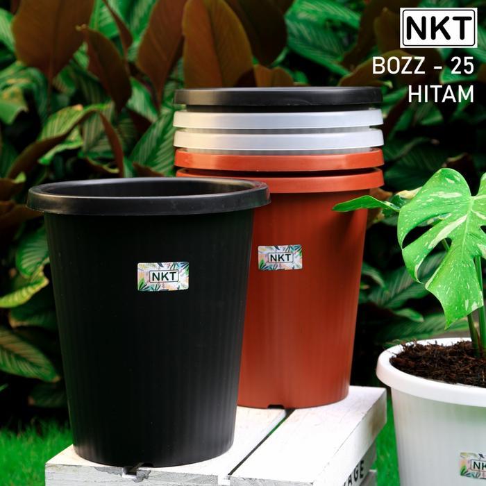POT NKT BOZZ 25 HITAM - POT PLASTIK TINGGI NKT BOZZ 25