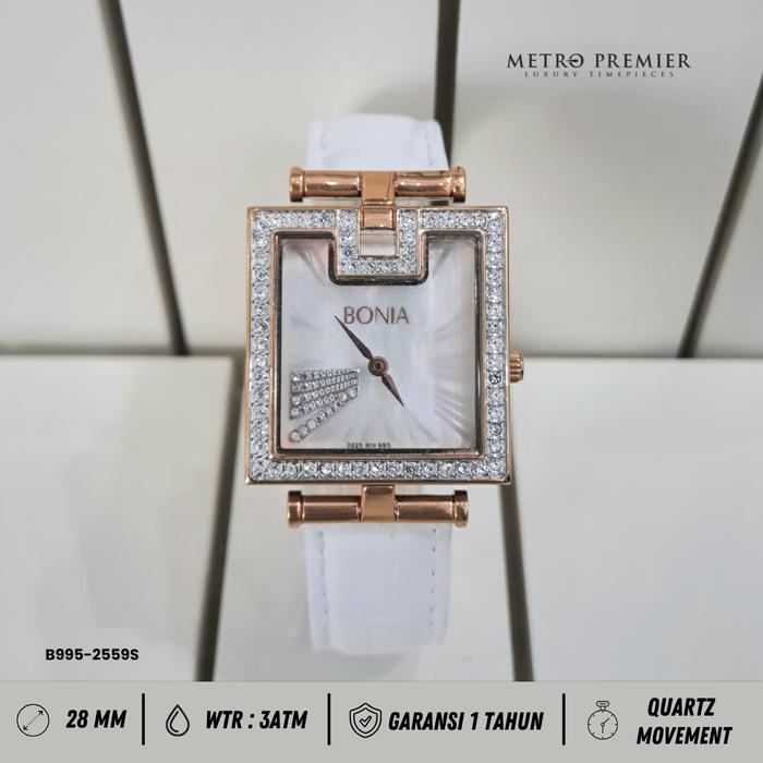 Bonia B 995 – 2559S B995-2559S Jam Tangan Wanita Analog Leather Strap Original & Garansi Resmi  1 Ta