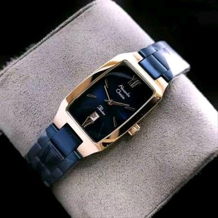 Alexandre Christie Navy Gold AC 2961 LD BURBU - Preloved Jam Tangan Wanita Luxury Watch Quartz