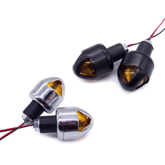 D7WD 2x Lampu LED Sinyal Belok Sepeda Motor Lampu Gagang Indikator